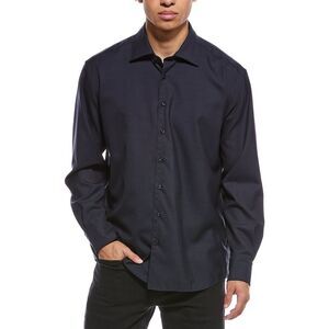 Eterna Mens  Wool Shirt, Blue